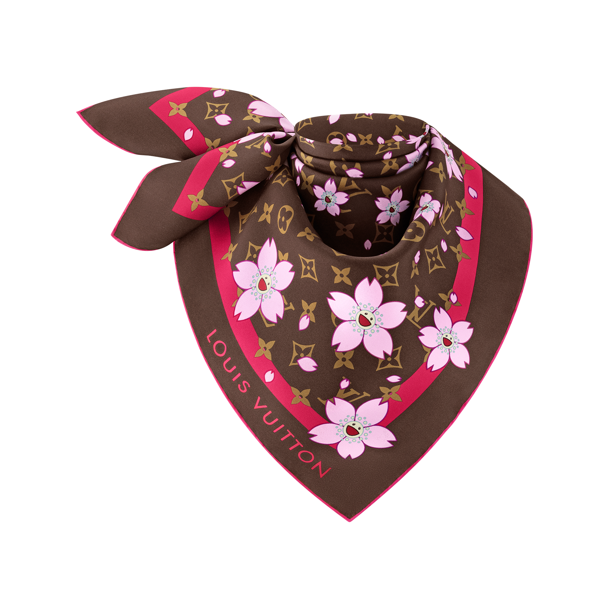 LV x TM Carré Monogram Cherry Blossom 70 cm S00 - Acessórios